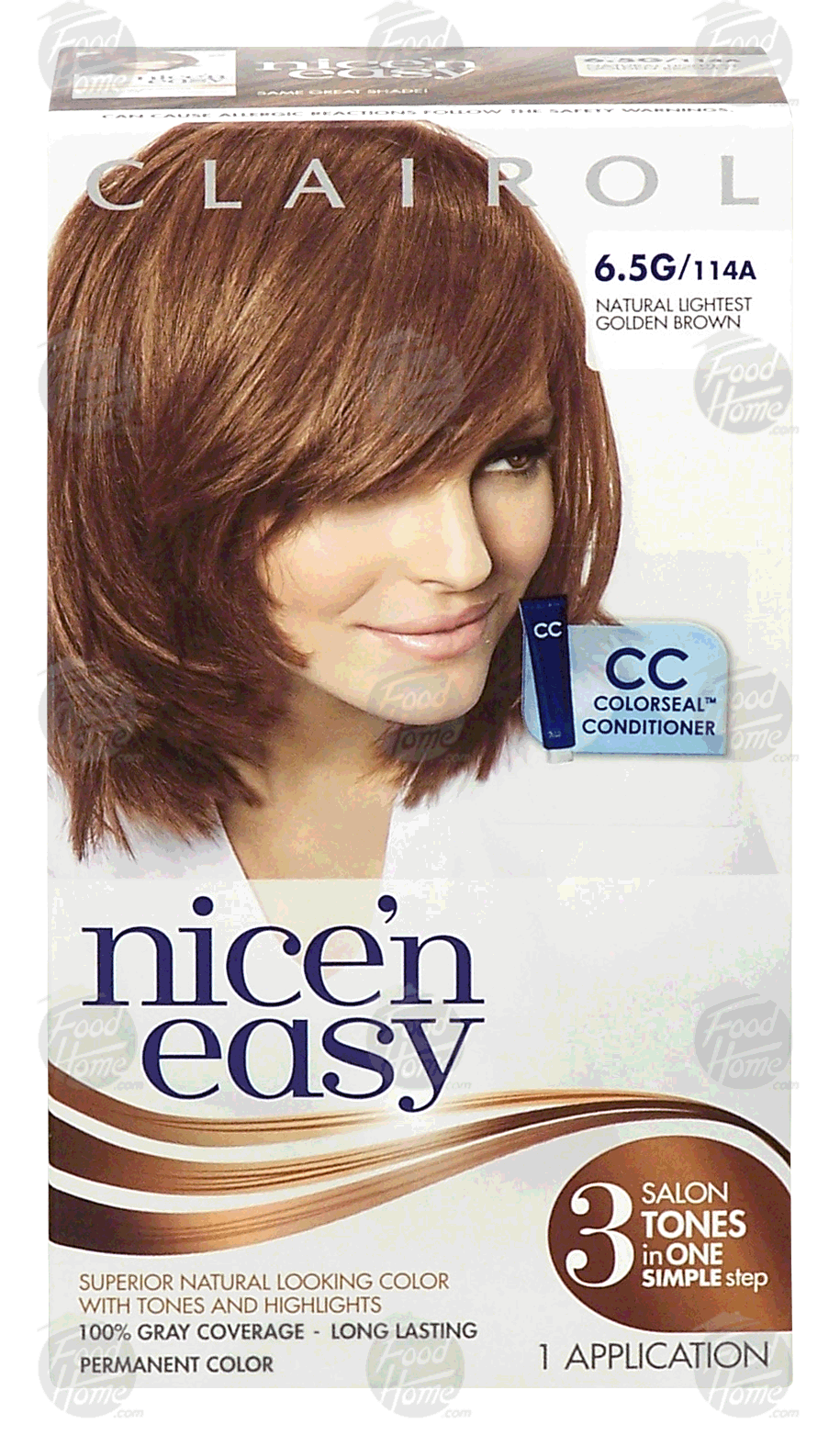 Clairol&nbsp;nice 'n easy&nbsp;permanent color, 114 A, natural lightest golden brown Full-Size Picture